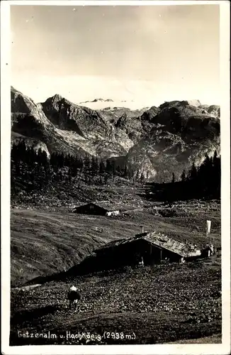 Ak Berchtesgaden Oberbayern, Gotzenalm und Hochkönig