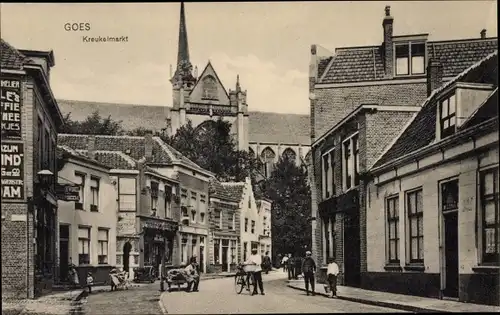 Ak Goes Zeeland Niederlande, Kreukelmarkt