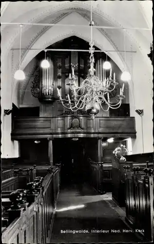 Ak Bellingwolde Groningen, Interieur Ned. Herv. Kerk