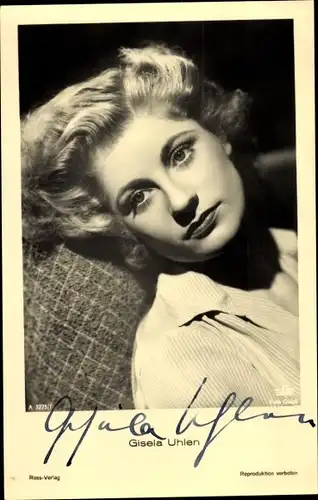 Ak Schauspielerin Gisela Uhlen, Portrait, Ross 3275/1