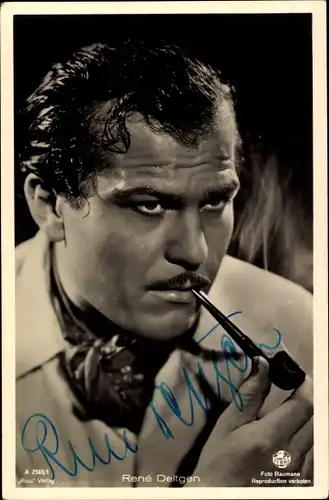 Ak Schauspieler René Deltgen, Portrait, Autogramm