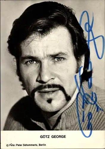 Ak Schauspieler Götz George, Portrait, Autogramm 1972