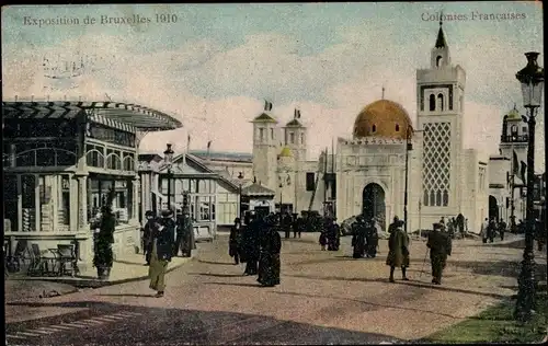 Ak Bruxelles Brüssel, Exposition 1910, Colonies Francaises