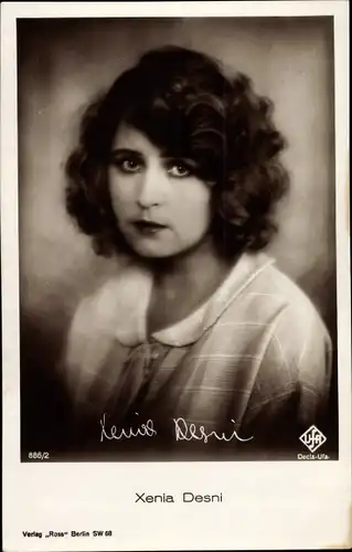 Ak Schauspielerin Xenia Desni, Portrait