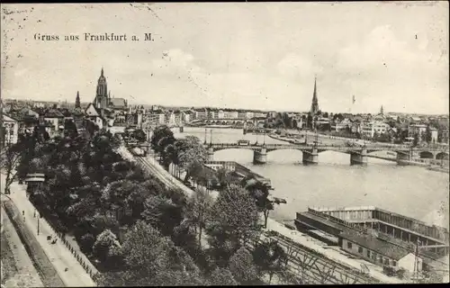 Ak Frankfurt am Main, Stadtpanorama