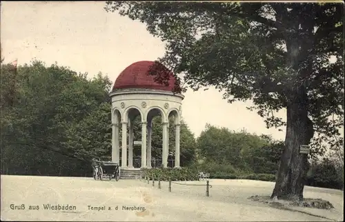 Ak Wiesbaden in Hessen, Tempel auf dem Neroberg