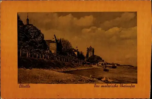 Ak Eltville am Rhein Hessen, Rheinufer