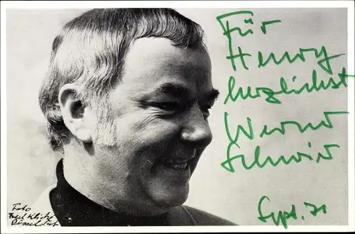 Foto Schauspieler Werner Schwier, Portrait, Autogramm