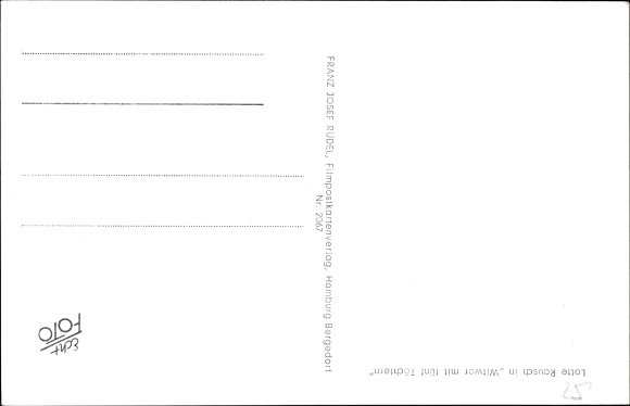 Ak Schauspielerin Lotte Rausch, Portrait, Witwer mit fünf Töchtern
