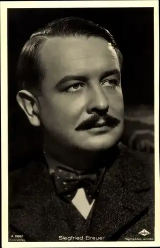 Ak Schauspieler Siegfried Breuer, Portrait
