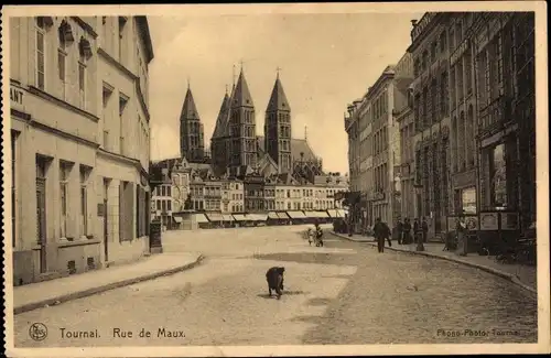 Ak Tournai Wallonien Hennegau, Rue de Maux