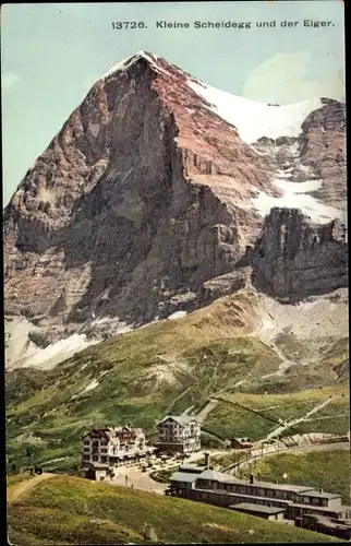 Ak Kanton Bern, Berner Oberland, Kleine Scheidegg und der Eiger