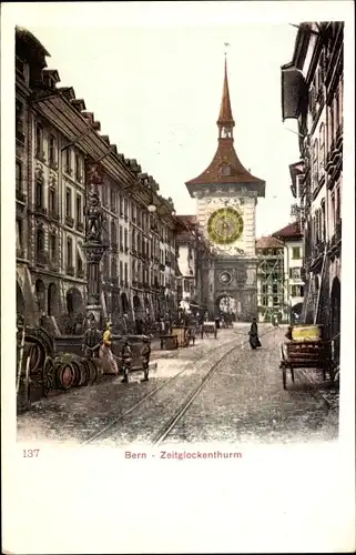 Ak Bern Stadt Schweiz, Zeitglockenturm