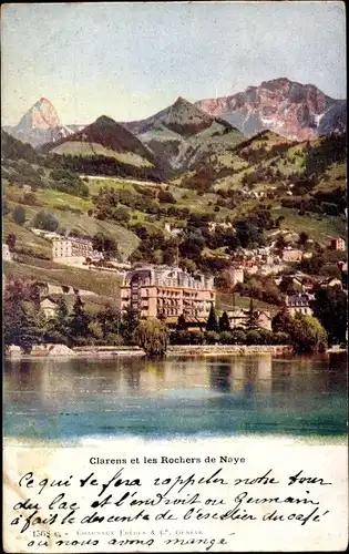 Ak Clarens Montreux Kanton Waadt, Rochers de Naye