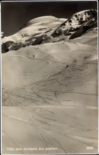 Ak Engelberg Kanton Obwalden Schweiz, Titlis vom Jochpass aus gesehen