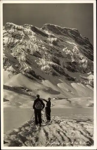 Ak Engelberg Kanton Obwalden Schweiz, Skigebiet bei Trübsee