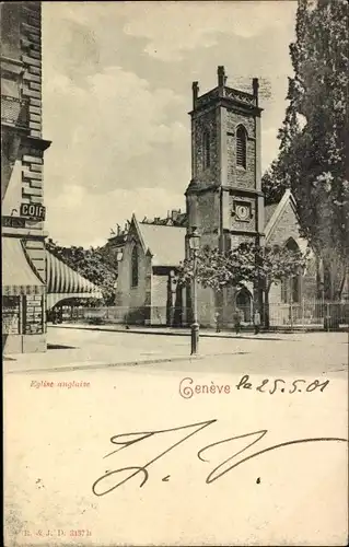Ak Genève Genf Schweiz, Église anglaise