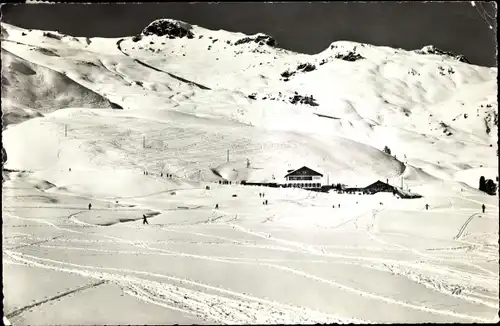 Ak Sankt Moritz Kanton Graubünden, Restaurant Salastrains und Zuberhütte