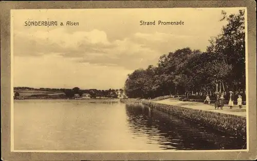 Ak Sønderborg Sonderburg Dänemark, Alsen, Strandpromenade