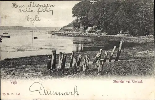 Ak Vejle Jutland Dänemark, Stranden ved Tirsbaek