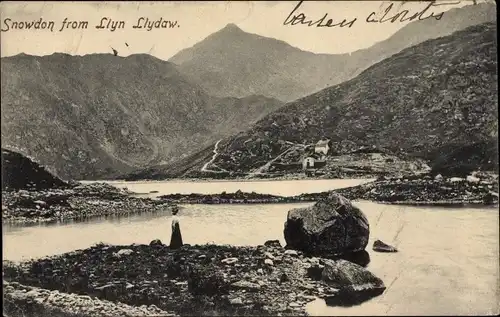 Ak Snowdon Wales, View from Llyn Llydaw