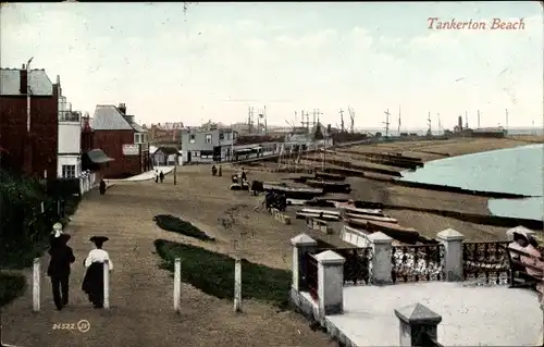 Ak Whitstable Kent England, Tankerton Beach