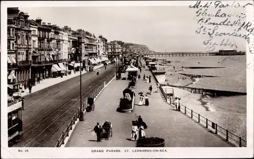 Ak St Leonards on Sea Hastings South East England, Grand Parade