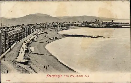 Ak Aberystwyth Wales, Panorama from Constitution Hill