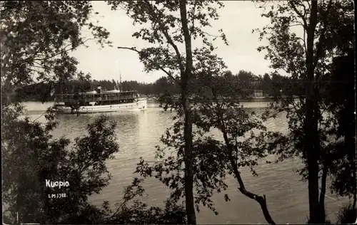 Ak Kuopio Finnland, Salondampfer auf dem Wasser