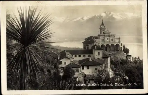 Ak Locarno Kanton Tessin Schweiz, Basilica Santuario Madonna del Sasso