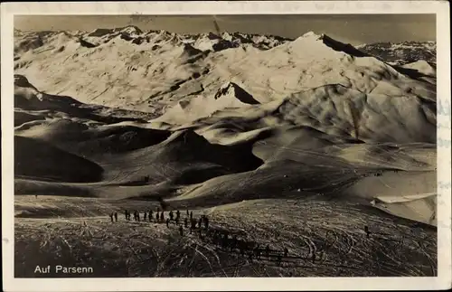 Ak Davos Kanton Graubünden, Auf Parsenn, Bergpanorama