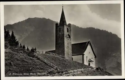 Ak Halbkanton Obwalden Schweiz, St. Niklausen, Kirche