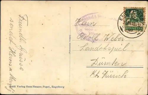 Ak Engelberg Kanton Obwalden Schweiz, Trübsee