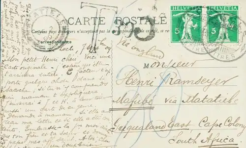 Leporello Ak Le Locle Kt. Neuenburg, Briefträger, Fabrique, Villa