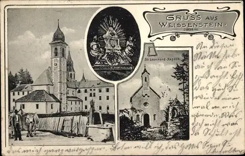 Ak Nova Ponente Deutschnofen Südtirol Wallfahrtsort Maria Weißenstein Pietralba St. Leonhard Kapelle