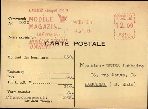 Ak Modelavia, Construisez des modeles reduits, Propeller, Flugzeug