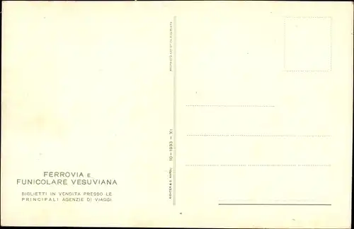 Ak Napoli Neapel Campania, Ferrovia e Funicolare Vesuviana, Vesuv, Drahtseilbahn