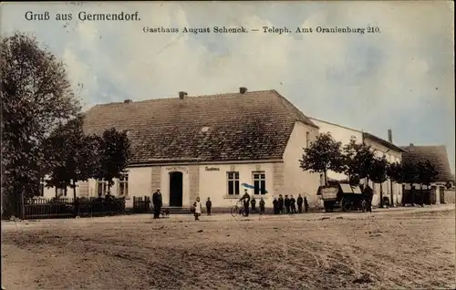 Ak Germendorf Oranienburg in Brandenburg, Gasthaus August Schenck