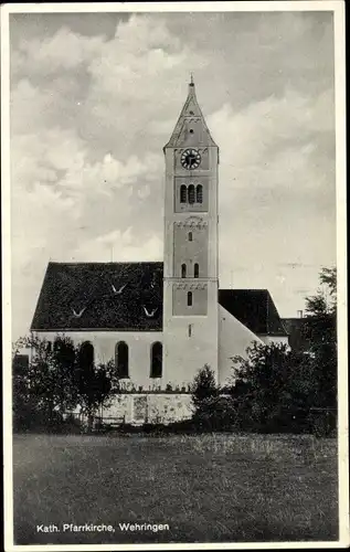 Ak Wehringen in Schwaben, Katholische Pfarrkirche