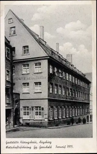 Ak Augsburg in Schwaben, Gaststätte Häringsbräu von Gg. Greinbold