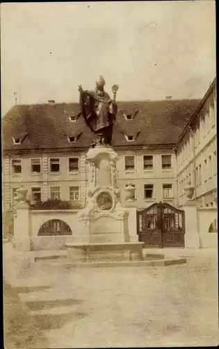 Foto Ak Dillingen an der Donau, St. Ulrich-Denkmal, Knaben-Seminar