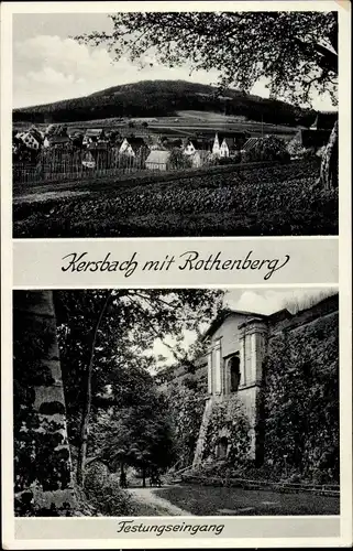 Ak Kersbach Neunkirchen am Sand Mittelfranken, Rothenberg, Festungseingang
