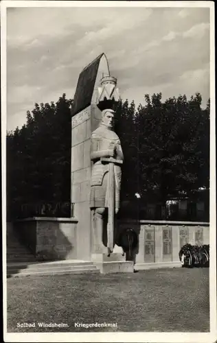 Ak Bad Windsheim in Mittelfranken, Kriegerdenkmal