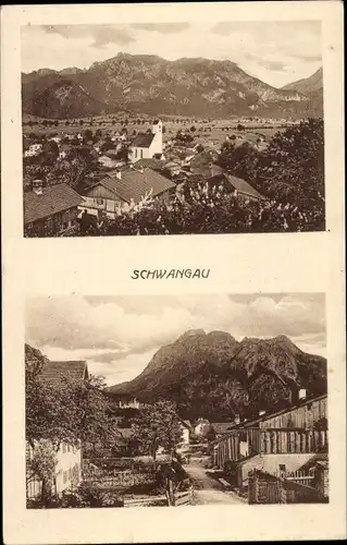 Ak Schwangau im Ostallgäu, Panorama, Straßenpartie