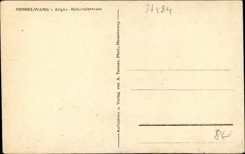 Ak Nesselwang im Allgäu, Bahnhofstraße