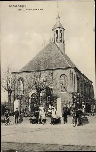 Ak Schoondijke Sluis Zeeland Niederlande, Nederl. Hervormde Kerk