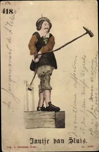Ak Sluis Zeeland Niederlande, Jantje van Sluis