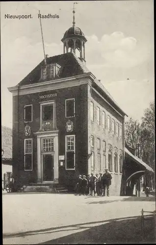 Ak Nieuport Nieuwpoort Molenlanden Südholland, Raadhuis