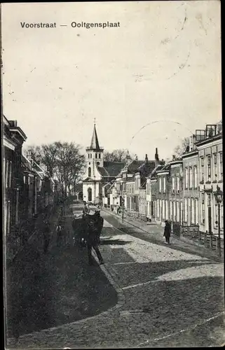 Ak Ooltgensplaat Südholland Niederlande, Voorstraat, Kerk