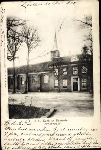 Ak Oegstgeest Südholland Niederlande, R. C. Kerk en Pastorie